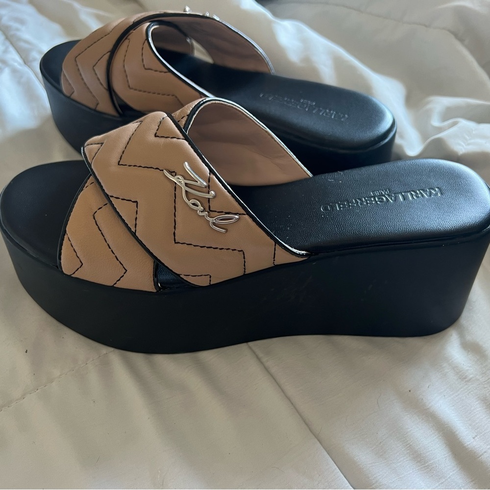 Karl Lagerfeld Paris Ramona Platform Slide Sandal